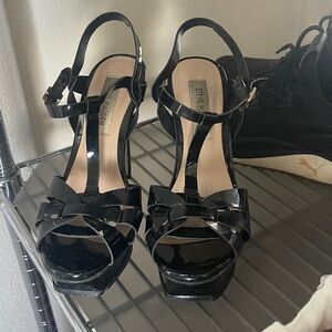 Steve Madden Black Strappy Heels